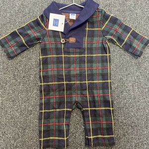 NWT Janie & Jack Collared Plaid One Piece